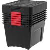 imageIRIS USA 40 Qt Stackable Plastic Storage Bins with Lids 6 Pack  BPAFree Made in USA  Garage Organizing Solution Latches Durable Nestable Containers Secure Pull Handle  BlackBlack