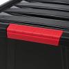 imageIRIS USA 40 Qt Stackable Plastic Storage Bins with Lids 6 Pack  BPAFree Made in USA  Garage Organizing Solution Latches Durable Nestable Containers Secure Pull Handle  BlackBlack