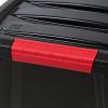 imageIRIS USA 40 Qt Stackable Plastic Storage Bins with Lids 6 Pack  BPAFree Made in USA  Garage Organizing Solution Latches Durable Nestable Containers Secure Pull Handle  BlackBlack