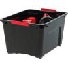 imageIRIS USA 40 Qt Stackable Plastic Storage Bins with Lids 6 Pack  BPAFree Made in USA  Garage Organizing Solution Latches Durable Nestable Containers Secure Pull Handle  BlackBlack