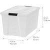 imageIRIS USA 54 Qt Stackable Plastic Storage Bins with Lids 6 Pack  BPAFree Made in USA  Discreet Organizing Solution Latches Durable Nestable Containers Secure Pull Handle  PearlPearl