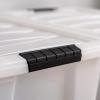 imageIRIS USA 54 Qt Stackable Plastic Storage Bins with Lids 6 Pack  BPAFree Made in USA  Discreet Organizing Solution Latches Durable Nestable Containers Secure Pull Handle  PearlPearl