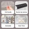 imageIRIS USA 54 Qt Stackable Plastic Storage Bins with Lids 6 Pack  BPAFree Made in USA  Discreet Organizing Solution Latches Durable Nestable Containers Secure Pull Handle  PearlClear