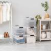 imageIRIS USA 54 Qt Stackable Plastic Storage Bins with Lids 6 Pack  BPAFree Made in USA  Discreet Organizing Solution Latches Durable Nestable Containers Secure Pull Handle  PearlClear