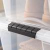 imageIRIS USA 54 Qt Stackable Plastic Storage Bins with Lids 6 Pack  BPAFree Made in USA  Discreet Organizing Solution Latches Durable Nestable Containers Secure Pull Handle  PearlClear