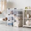 imageIRIS USA 54 Qt Stackable Plastic Storage Bins with Lids 6 Pack  BPAFree Made in USA  Discreet Organizing Solution Latches Durable Nestable Containers Secure Pull Handle  PearlClear