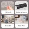 imageIRIS USA 54 Qt Stackable Plastic Storage Bins with Lids 6 Pack  BPAFree Made in USA  Discreet Organizing Solution Latches Durable Nestable Containers Secure Pull Handle  PearlClear