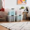 imageIRIS USA 54 Qt Stackable Plastic Storage Bins with Lids 6 Pack  BPAFree Made in USA  Discreet Organizing Solution Latches Durable Nestable Containers Secure Pull Handle  PearlPearl