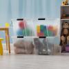 imageIRIS USA 54 Qt Stackable Plastic Storage Bins with Lids 6 Pack  BPAFree Made in USA  Discreet Organizing Solution Latches Durable Nestable Containers Secure Pull Handle  PearlClear