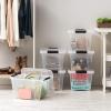 imageIRIS USA 54 Qt Stackable Plastic Storage Bins with Lids 6 Pack  BPAFree Made in USA  Discreet Organizing Solution Latches Durable Nestable Containers Secure Pull Handle  PearlClear