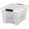 imageIRIS USA 54 Qt Stackable Plastic Storage Bins with Lids 6 Pack  BPAFree Made in USA  Discreet Organizing Solution Latches Durable Nestable Containers Secure Pull Handle  PearlPearl