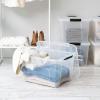 imageIRIS USA 54 Qt Stackable Plastic Storage Bins with Lids 6 Pack  BPAFree Made in USA  Discreet Organizing Solution Latches Durable Nestable Containers Secure Pull Handle  PearlClear