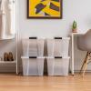 imageIRIS USA 54 Qt Stackable Plastic Storage Bins with Lids 6 Pack  BPAFree Made in USA  Discreet Organizing Solution Latches Durable Nestable Containers Secure Pull Handle  PearlPearl