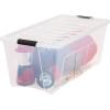 imageIRIS USA 84 Qt Stackable Plastic Storage Bins with Lids 2 Pack  BPAFree Made in USA  SeeThrough Organizing Solution Latches Durable Nestable Containers Secure Pull Handle  ClearClear