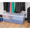 imageIRIS USA 84 Qt Stackable Plastic Storage Bins with Lids 2 Pack  BPAFree Made in USA  SeeThrough Organizing Solution Latches Durable Nestable Containers Secure Pull Handle  ClearClear