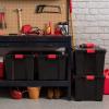 imageIRIS USA WeatherPro 31 Qt Storage Bins with Lids 6 Pack BPAFree Plastic Gasket Box with Tight Latch and Seal Stackable Nestable Tote Tub  BlackRed74 Qt  3 Pack