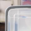 imageIRIS USA WeatherPro 41 Qt Storage Bins with Lids 4 Pack BPAFree Plastic Gasket Box with Tight Latch and Seal Stackable Nestable Tote Tub  ClearBlack156 Qt  3 Pack