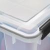 imageIRIS USA WeatherPro 41 Qt Storage Bins with Lids 4 Pack BPAFree Plastic Gasket Box with Tight Latch and Seal Stackable Nestable Tote Tub  ClearBlack156 Qt  1 Pack