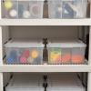 imageIRIS USA WeatherPro 41 Qt Storage Bins with Lids 4 Pack BPAFree Plastic Gasket Box with Tight Latch and Seal Stackable Nestable Tote Tub  ClearBlack31 Qt  6 Pack
