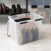 imageIRIS USA WeatherPro 41 Qt Storage Bins with Lids 4 Pack BPAFree Plastic Gasket Box with Tight Latch and Seal Stackable Nestable Tote Tub  ClearBlack36 Qt  4 Pack
