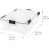 imageIRIS USA WeatherPro 41 Qt Storage Bins with Lids 4 Pack BPAFree Plastic Gasket Box with Tight Latch and Seal Stackable Nestable Tote Tub  ClearBlack41 Qt  4 Pack