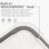 imageIRIS USA WeatherPro 41 Qt Storage Bins with Lids 4 Pack BPAFree Plastic Gasket Box with Tight Latch and Seal Stackable Nestable Tote Tub  ClearBlack47 Qt  2 Pack
