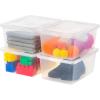 imageIRIS USA 12Pack Storage Bins with Lids 17 Quart Shoe Boxes Clear Stackable Containers Organize Shoes Closet Shelves Classroom Organization Teacher Tools Game Storage  BPAFree Plastic17 Qt  4 Pack