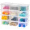 imageIRIS USA 12Pack Storage Bins with Lids 17 Quart Shoe Boxes Clear Stackable Containers Organize Shoes Closet Shelves Classroom Organization Teacher Tools Game Storage  BPAFree Plastic17 Qt  12 Pack