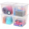 imageIRIS USA 12Pack Storage Bins with Lids 17 Quart Shoe Boxes Clear Stackable Containers Organize Shoes Closet Shelves Classroom Organization Teacher Tools Game Storage  BPAFree Plastic36 Qt  4 Pack