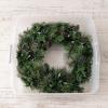 image24quot Wreath Storage Container With Latches and Handle 2 Pack For Holiday GarlandWreath Holiday Decorations and Heavy Duty Portable High Protection and Space Saving Storage ClearRedFits 20  3 Pack