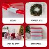 image24quot Wreath Storage Container With Latches and Handle 2 Pack For Holiday GarlandWreath Holiday Decorations and Heavy Duty Portable High Protection and Space Saving Storage ClearRedFits 20  3 Pack