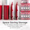 image24quot Wreath Storage Container With Latches and Handle 2 Pack For Holiday GarlandWreath Holiday Decorations and Heavy Duty Portable High Protection and Space Saving Storage ClearRedFits 24  2 Pack