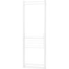 imageIRIS USA 5 Panels Collapsible Clothes Rack with 2 Shelves Customizable Garment Rack Foldable Clothes Drying Rack Locked and Leveled Perfect for any Space Modern and Fashionable White