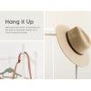 imageIRIS USA 5 Panels Collapsible Clothes Rack with 2 Shelves Customizable Garment Rack Foldable Clothes Drying Rack Locked and Leveled Perfect for any Space Modern and Fashionable White