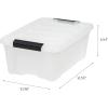 imageIRIS USA 91 Qt Stackable Plastic Storage Bins with Lids 4 Pack  BPAFree SeeThrough Organizing Solution Latches Durable Nestable Containers Secure Pull Handle Made in USA  ClearRedPearl