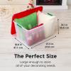 imageIRIS USA 94 Quart Stackable Holiday Plastic Storage Bins with Lids and Latching Buckles 2 Pack Containers with Lids and Latches Durable Nestable Closet Garage Totes Boxes Organizing  ClearRedClearRed