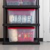 imageIRIS USA 94 Quart Stackable Holiday Plastic Storage Bins with Lids and Latching Buckles 2 Pack Containers with Lids and Latches Durable Nestable Closet Garage Totes Boxes Organizing  ClearRedClearRed