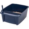imageIRIS USA Cat Litter Box Litter Box Enclosure with Scoop and Front Door Flap Covered Kitty Litter Box for Privacy Portable Easy to Clean NavyStandard