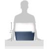 imageIRIS USA Cat Litter Box Litter Box Enclosure with Scoop and Front Door Flap Covered Kitty Litter Box for Privacy Portable Easy to Clean NavyStandard