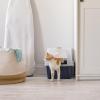 imageIRIS USA Cat Litter Box Litter Box Enclosure with Scoop and Front Door Flap Covered Kitty Litter Box for Privacy Portable Easy to Clean NavyStandard