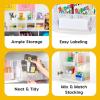 imageIRIS USA Clear Plastic Stackable Storage Bins Medium  8 Pack Open Front Fridge Pantry Kitchen Closet Cabinet Bathroom Organizer Basket for Organizing Snack Cans Office Supplies and Coffee PodsMedium  8 Pack