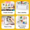 imageIRIS USA Clear Plastic Stackable Storage Bins Medium  8 Pack Open Front Fridge Pantry Kitchen Closet Cabinet Bathroom Organizer Basket for Organizing Snack Cans Office Supplies and Coffee PodsLarge  4 Pack