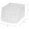 imageIRIS USA Clear Plastic Stackable Storage Bins Medium  8 Pack Open Front Fridge Pantry Kitchen Closet Cabinet Bathroom Organizer Basket for Organizing Snack Cans Office Supplies and Coffee PodsJumbo  4 Pack