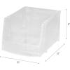 imageIRIS USA Clear Plastic Stackable Storage Bins Medium  8 Pack Open Front Fridge Pantry Kitchen Closet Cabinet Bathroom Organizer Basket for Organizing Snack Cans Office Supplies and Coffee PodsJumbo  4 Pack