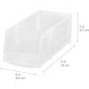 imageIRIS USA Clear Plastic Stackable Storage Bins Medium  8 Pack Open Front Fridge Pantry Kitchen Closet Cabinet Bathroom Organizer Basket for Organizing Snack Cans Office Supplies and Coffee PodsLarge  8 Pack