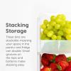 imageIRIS USA Clear Plastic Stackable Storage Bins Medium  8 Pack Open Front Fridge Pantry Kitchen Closet Cabinet Bathroom Organizer Basket for Organizing Snack Cans Office Supplies and Coffee PodsLarge  8 Pack