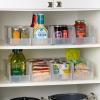 imageIRIS USA Clear Plastic Stackable Storage Bins Medium  8 Pack Open Front Fridge Pantry Kitchen Closet Cabinet Bathroom Organizer Basket for Organizing Snack Cans Office Supplies and Coffee PodsLarge  8 Pack