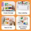 imageIRIS USA Clear Plastic Stackable Storage Bins Medium  8 Pack Open Front Fridge Pantry Kitchen Closet Cabinet Bathroom Organizer Basket for Organizing Snack Cans Office Supplies and Coffee PodsJumbo  4 Pack