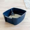 imageIRIS USA Jumbo Cat Litter Box with Scoop Open Top High Sided Kitty Litter Pan NavyNavy