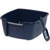 imageIRIS USA Jumbo Cat Litter Box with Scoop Open Top High Sided Kitty Litter Pan NavyNavy